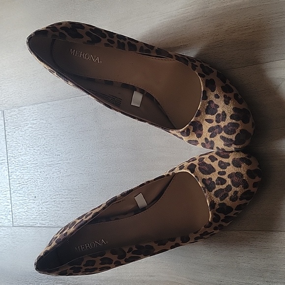 Merona women's leopard print heels size 8.5 - Picture 2 of 5